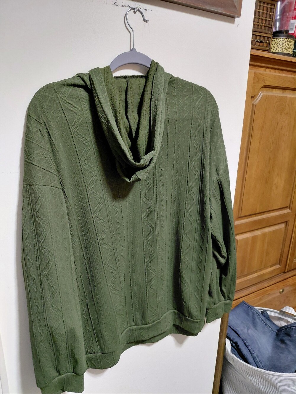Women's Olive Green Hooded Sweater